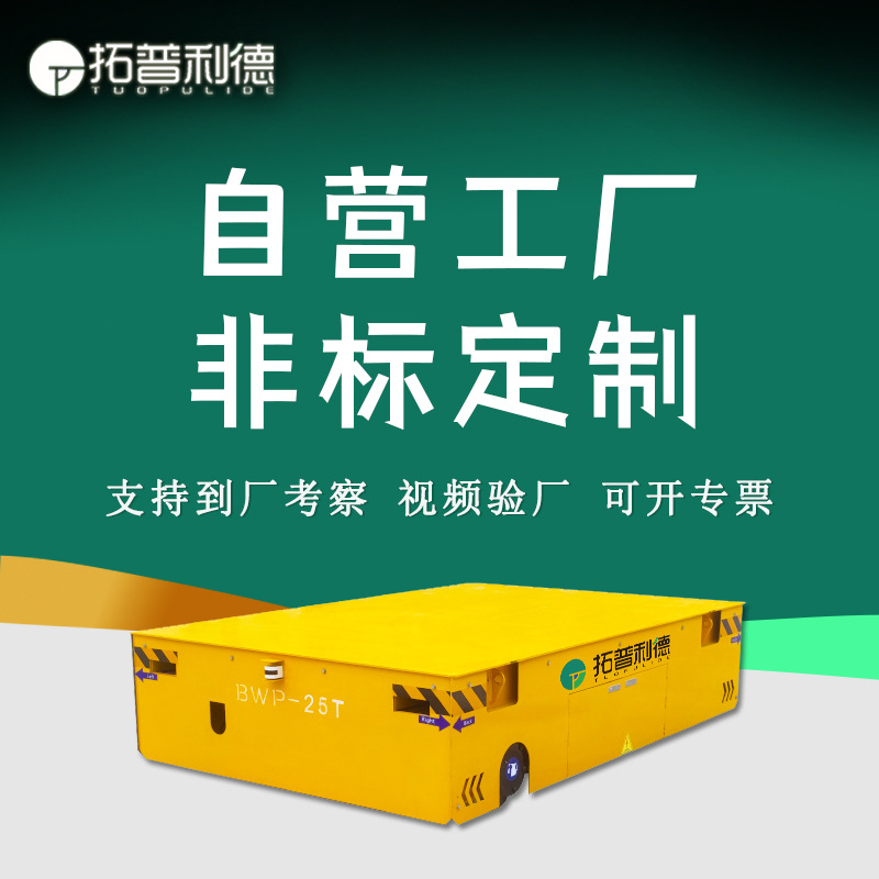 新利德供应轧钢厂运输电动车 BWP蓄电池供电胶轮运输车电动平板车