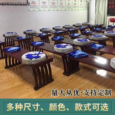 实木国学桌培训班辅导补习班国画班桌椅幼儿园双人中式毛笔书法桌