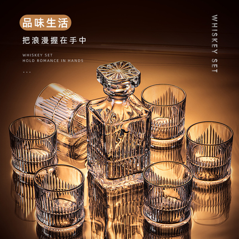 威士忌酒杯套装家用欧式洋酒杯子威士忌水晶玻璃酒樽创意酒壶酒具