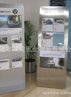 厂家定制不锈钢展示架指示牌旋转广告牌支架落地式红酒架商店货架