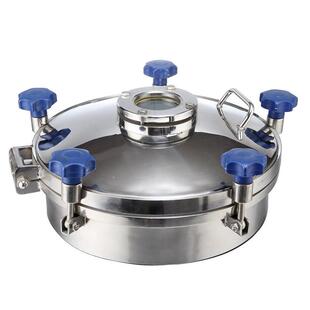 不锈钢带视镜人孔压力观察人孔盖活节酒罐视窗反应釜非标人孔