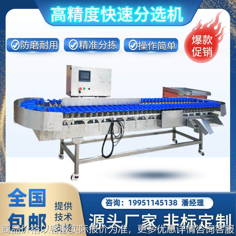 高精度快速分选机 蔬菜水果 生鲜海参行业专用 料盒式分拣机