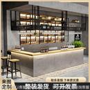 复古酒吧吧台桌转角餐饮店收银台咖啡台球厅前台接待台商用工业风