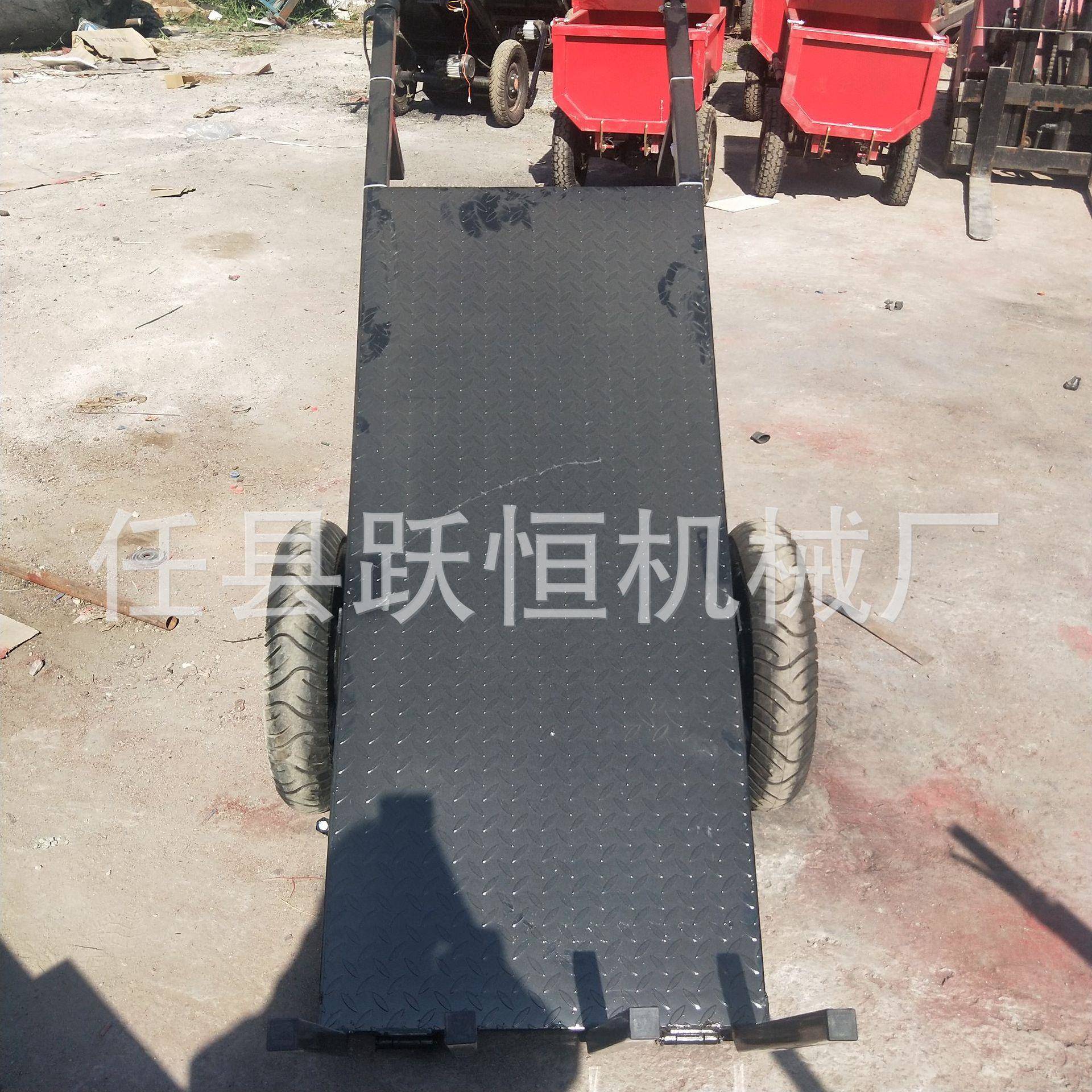 电动平板小推车加气块砖搬运车工地电动三轮车自动背砖车