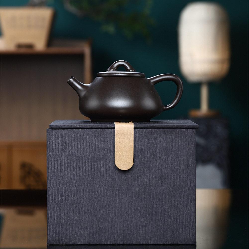 宜兴正宗紫砂壶名家纯手工紫泥子冶石瓢家用功夫茶具130cc小品