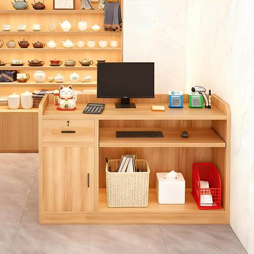 收银台店铺小型吧台桌服装店美容院公司前台接待台饭店超市收银桌