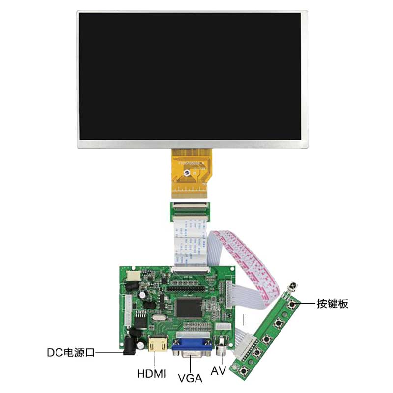 7寸8寸9寸10寸液晶屏改装车载高清监控显示套件HDMI AV VGA驱动板