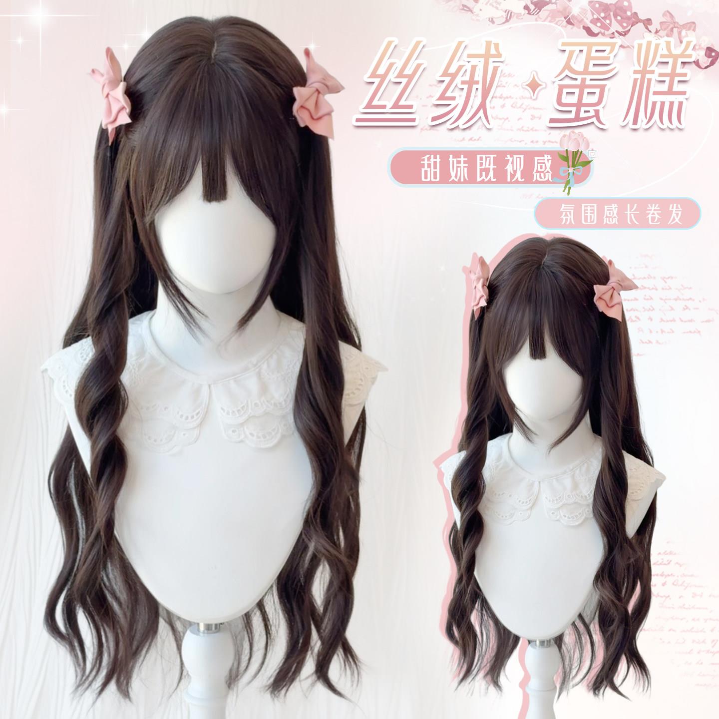黑色假发女卷发长卷发日常lolita大波浪日常造型夏天假发全头套式