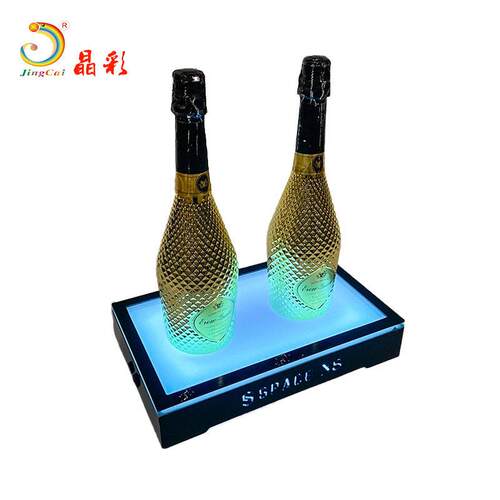 定制亚工克力发光酒座酒吧KTV果JC-ZSJ31盘le示d炫彩酒展底座洋道