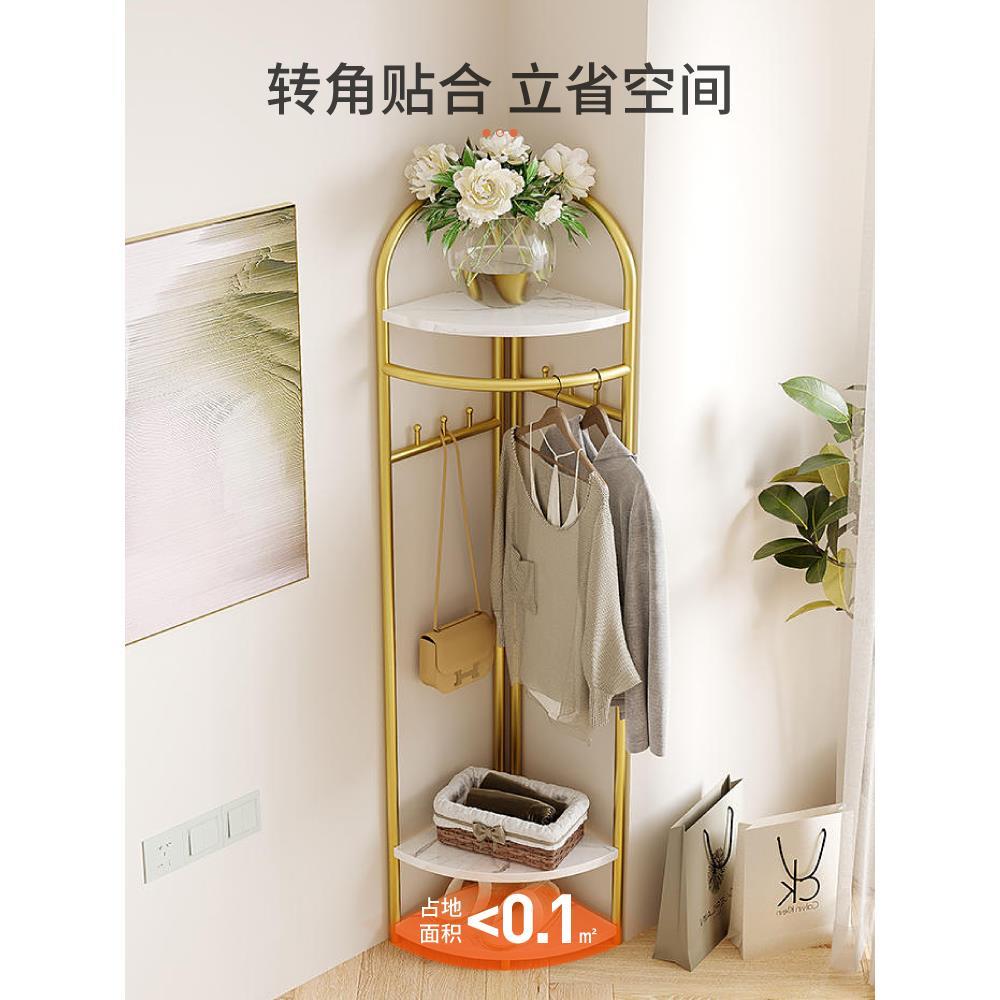 衣架转角简易衣帽架卧室落地收纳神器角落晾衣架室内家用挂衣架子