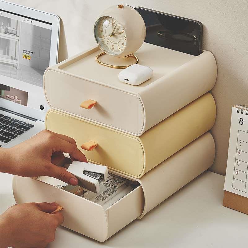 Drawer type desktop storage box student dormitory ins office