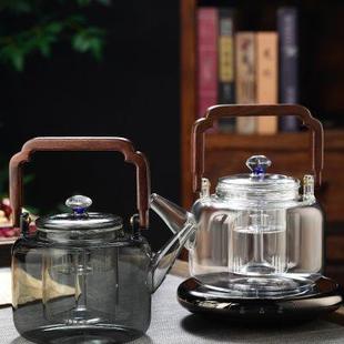 玻璃蒸煮茶壶煮茶器家用可加热耐高温泡茶壶电陶炉提梁玻璃烧水壶