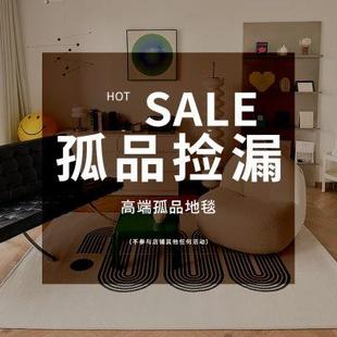 圣瓦伦丁北欧ins风地毯莫兰迪现代卧室房间床边毯客厅茶几垫 清仓