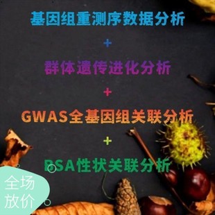 生信组学群体研究合辑基因组重测序 BSA分析视频课 遗传进化 GWAS
