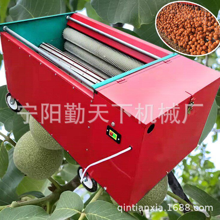 青核桃剥皮机 家用小型鲜核桃去青皮 新式自动调节山核桃脱青皮机