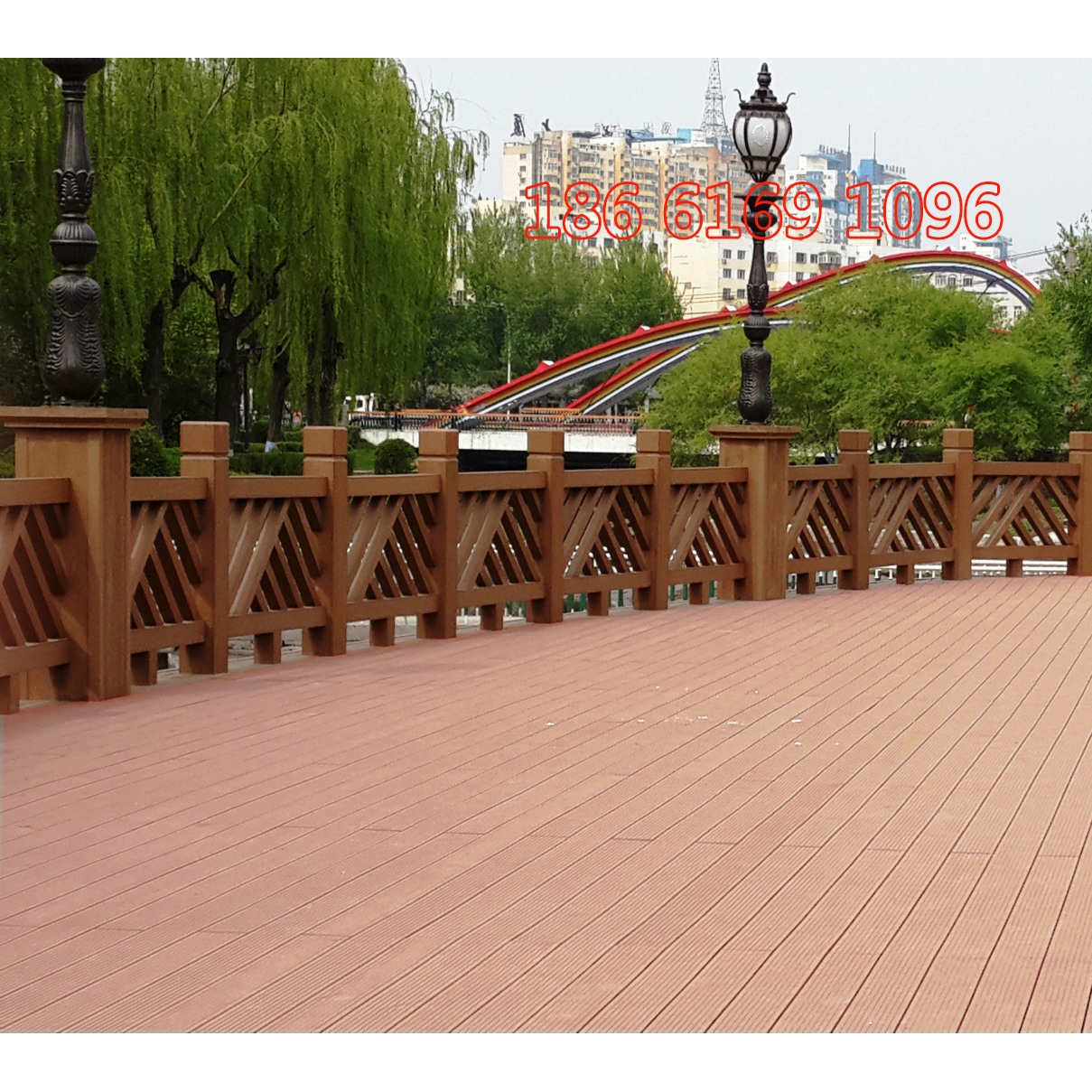 木塑材料护栏 塑木复合围栏 厂家木塑直销