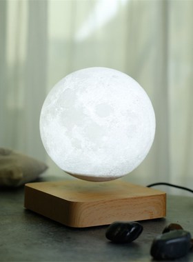 磁悬浮摆件月球灯悬浮月亮灯家居3Cd打印台灯装饰卧室客厅居家饰