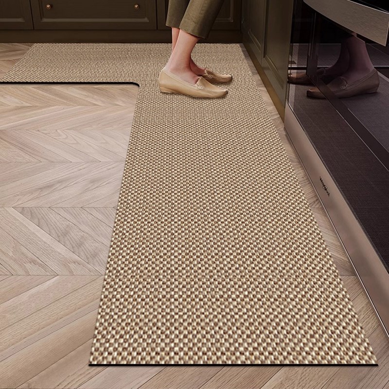 厨房专用L形地垫整块吸水t防油脚垫防滑耐脏可擦免清洗高级感地毯