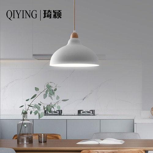 北欧日式奶油风可移位吊灯包豪y斯简约书房岛台餐厅吧台摇臂伸缩