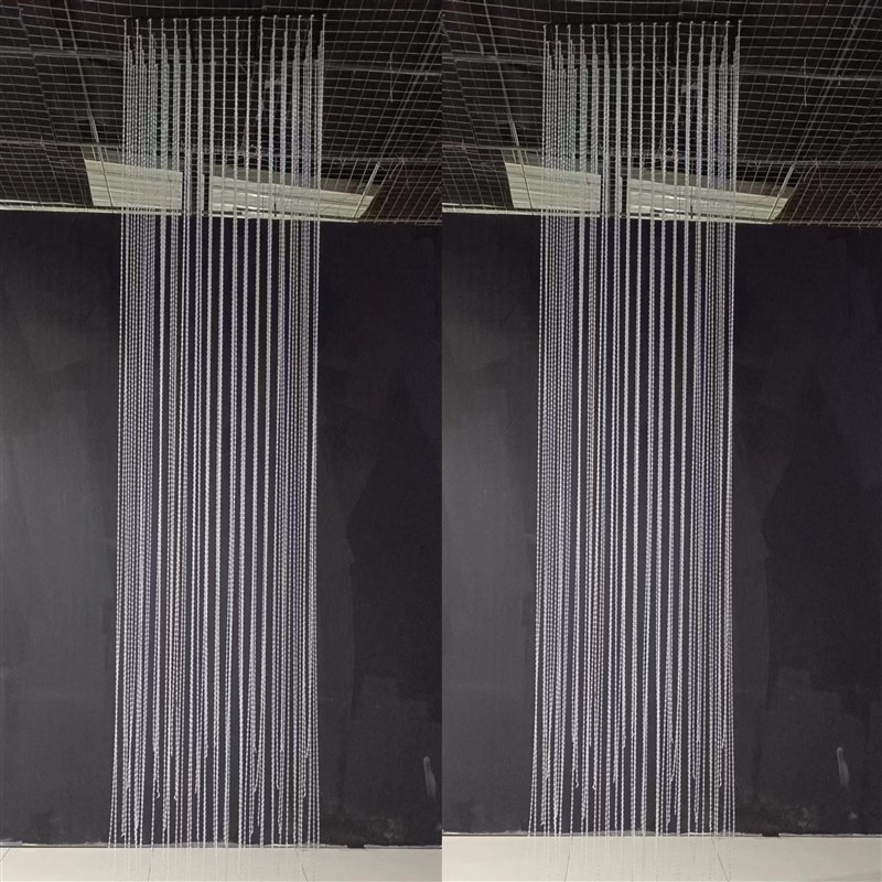 新款亚克力珠帘吊顶挂件婚庆道具水晶婚礼堂顶部装饰舞台背景珠链