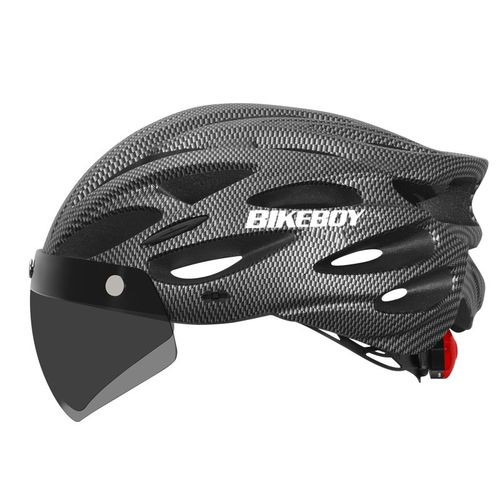 带灯风镜一体山地公路自行车单车骑行头盔帽子男女安全帽装备超轻