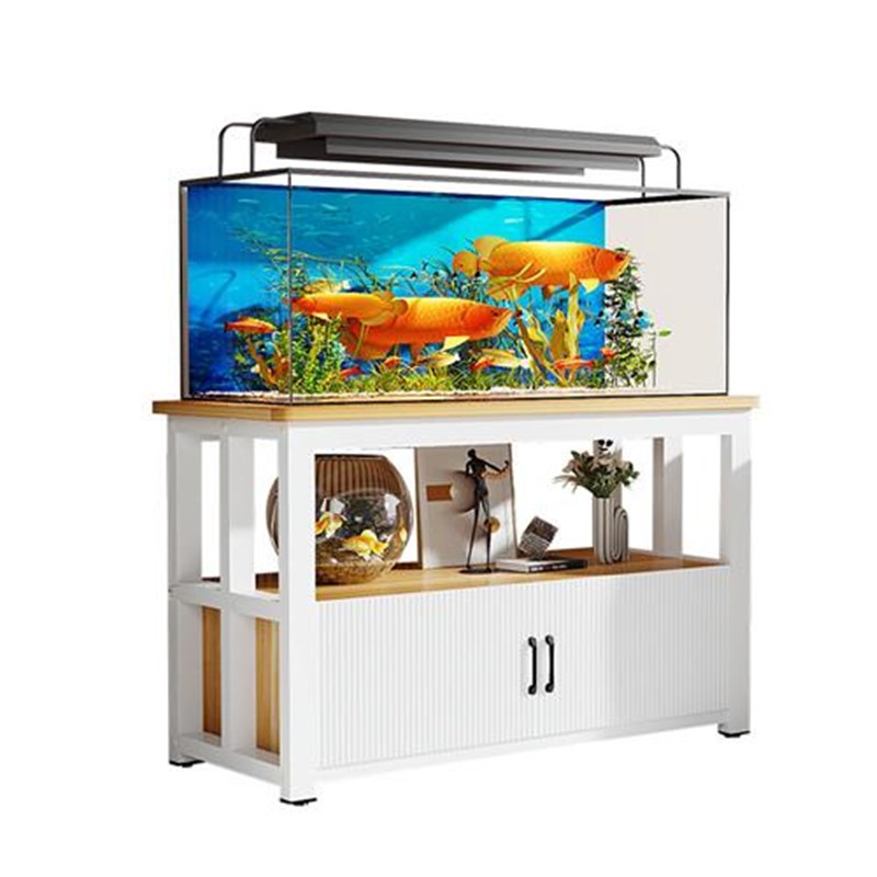 家用客厅中小型金属鱼缸柜底w柜置物架水族箱底座柜鱼缸架子储物