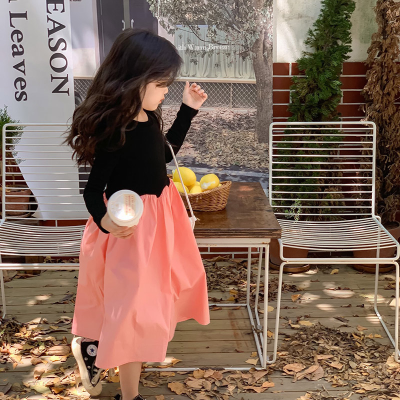 女童森系连衣裙高级感春季2023年春款儿童女宝宝韩系粉色裙子洋气