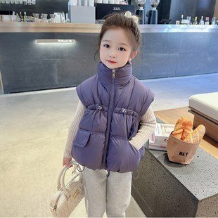 女童羽绒棉马甲秋冬款2p024新款宝宝冬季坎肩背心外套儿童加厚马