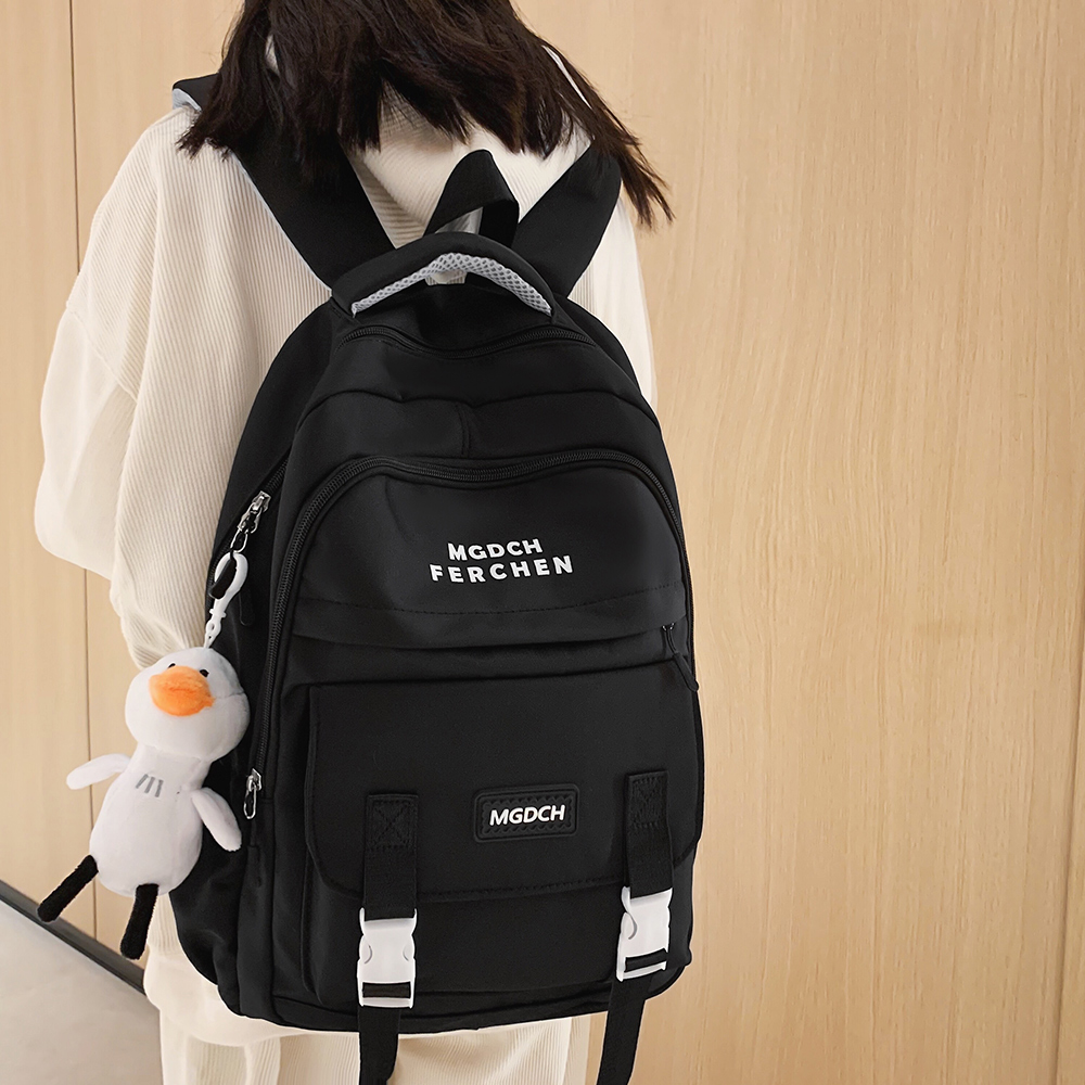 书包女初中女生高中生2024年新款小学生中学生大容量高颜值黑色包