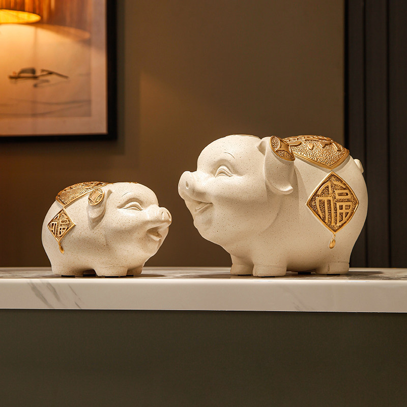 客厅玄关招财小猪存钱罐摆件v2024新款儿童卡通可爱大号创意储钱