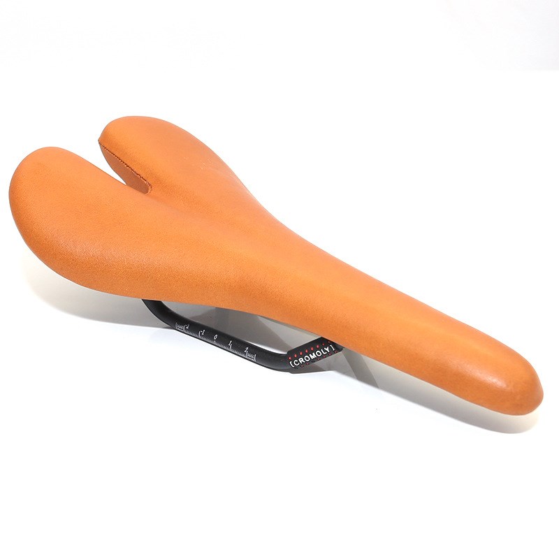 1028牛皮座垫减震避震鞍座自行车加厚加宽海绵座骑行装备配件