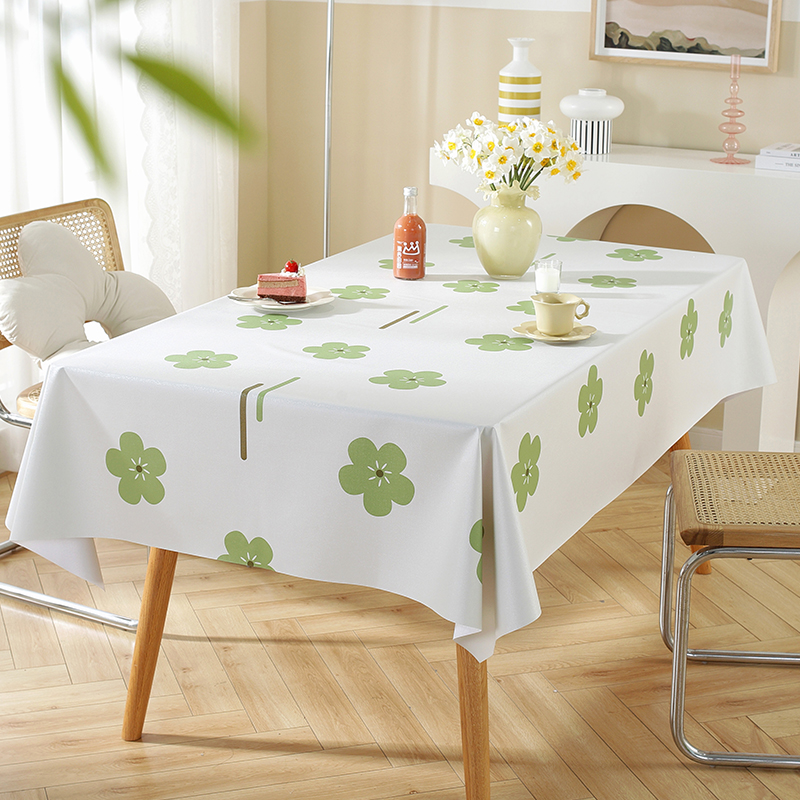 简约清新bPVC桌布免洗防油防水学生书桌桌布茶几台布长方形餐桌布