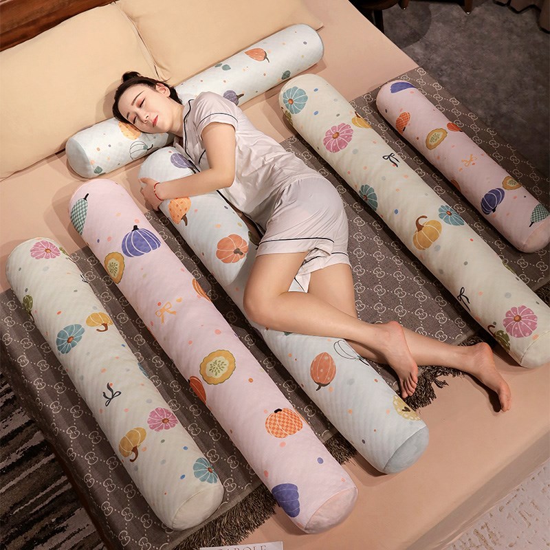 夏季冰豆豆抱枕女生床上侧睡夹A腿枕头孕妇睡觉长条圆柱枕男生靠
