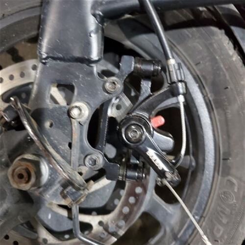 山地自碟刹器碟刹片套装夹器V刹 自行车改装线刹配件带刹车盘整套