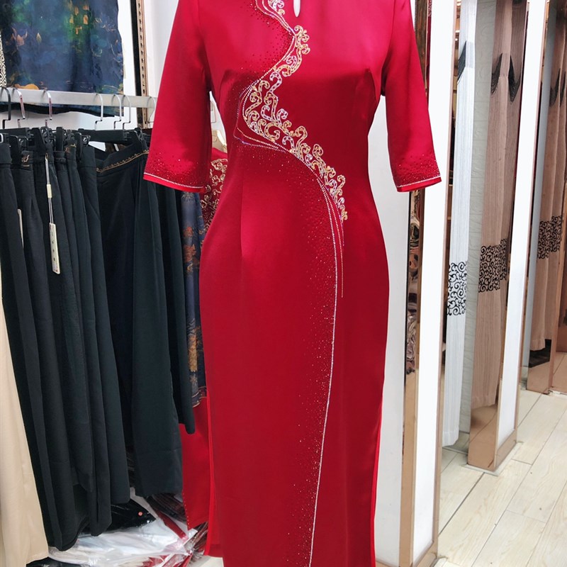 富贵依枝花25220妈妈装婚礼宴旗B袍裙礼服2023秋喜婆婆结婚敬酒服