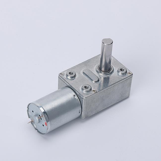 JGY370-8MM涡轮蜗杆减速电机 大扭力 自锁电机 12V24V6V 长轴马达