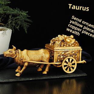 采购产品铜牛饰品，金牛，财富牛车，老牛，金蟾蜍，聚宝盆，牛钱