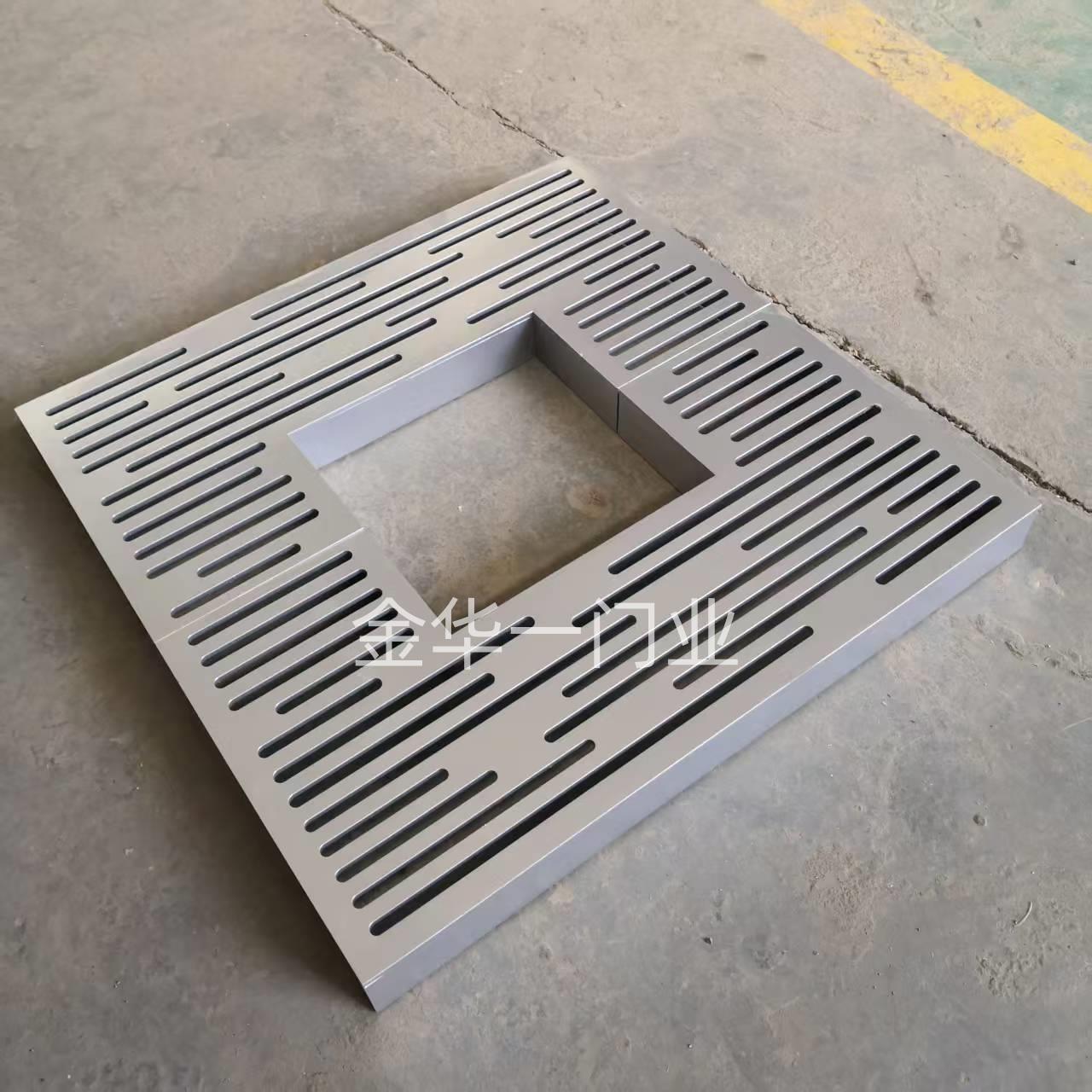 钢板树池篦子不锈钢护树盖板市政园林景观用树围子格栅板