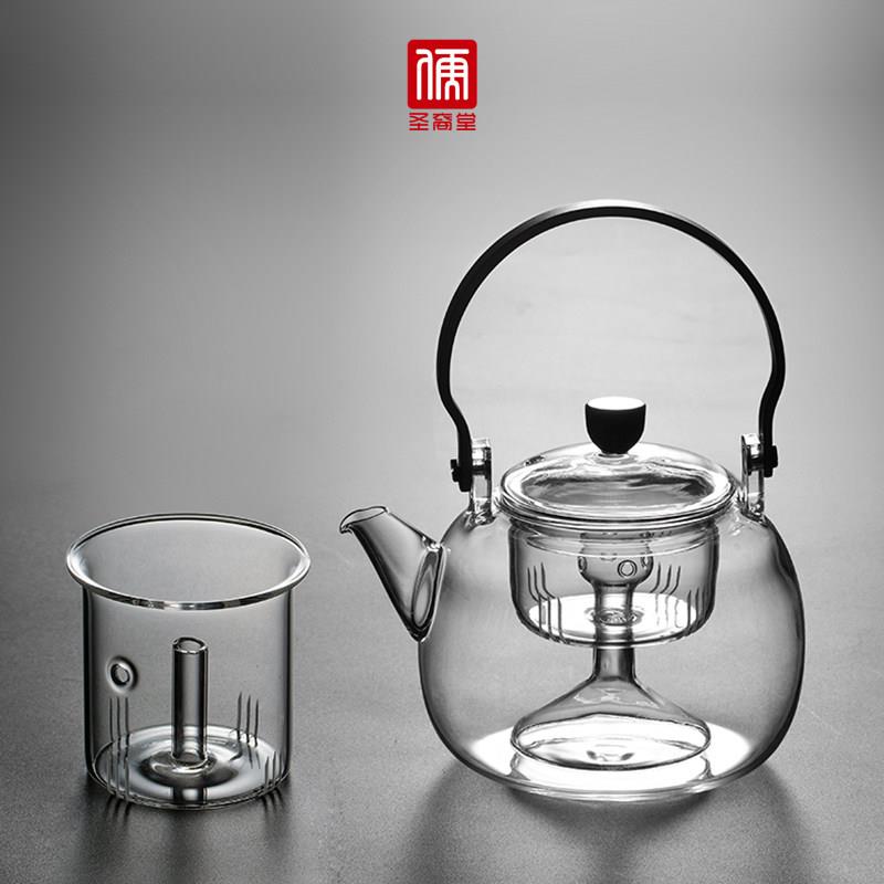 玻璃蒸煮双内胆茶壶电陶炉专用白茶普洱煮茶器泡红茶壶家用烧水壶