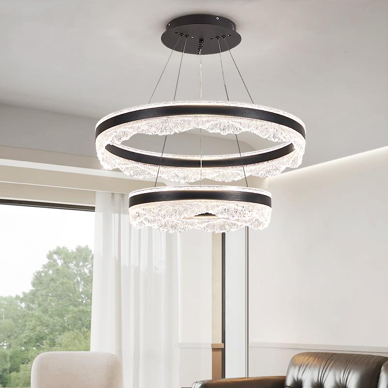 客厅灯吊灯全光谱意式轻奢极简2025新款设计师高级感圆形大厅主灯