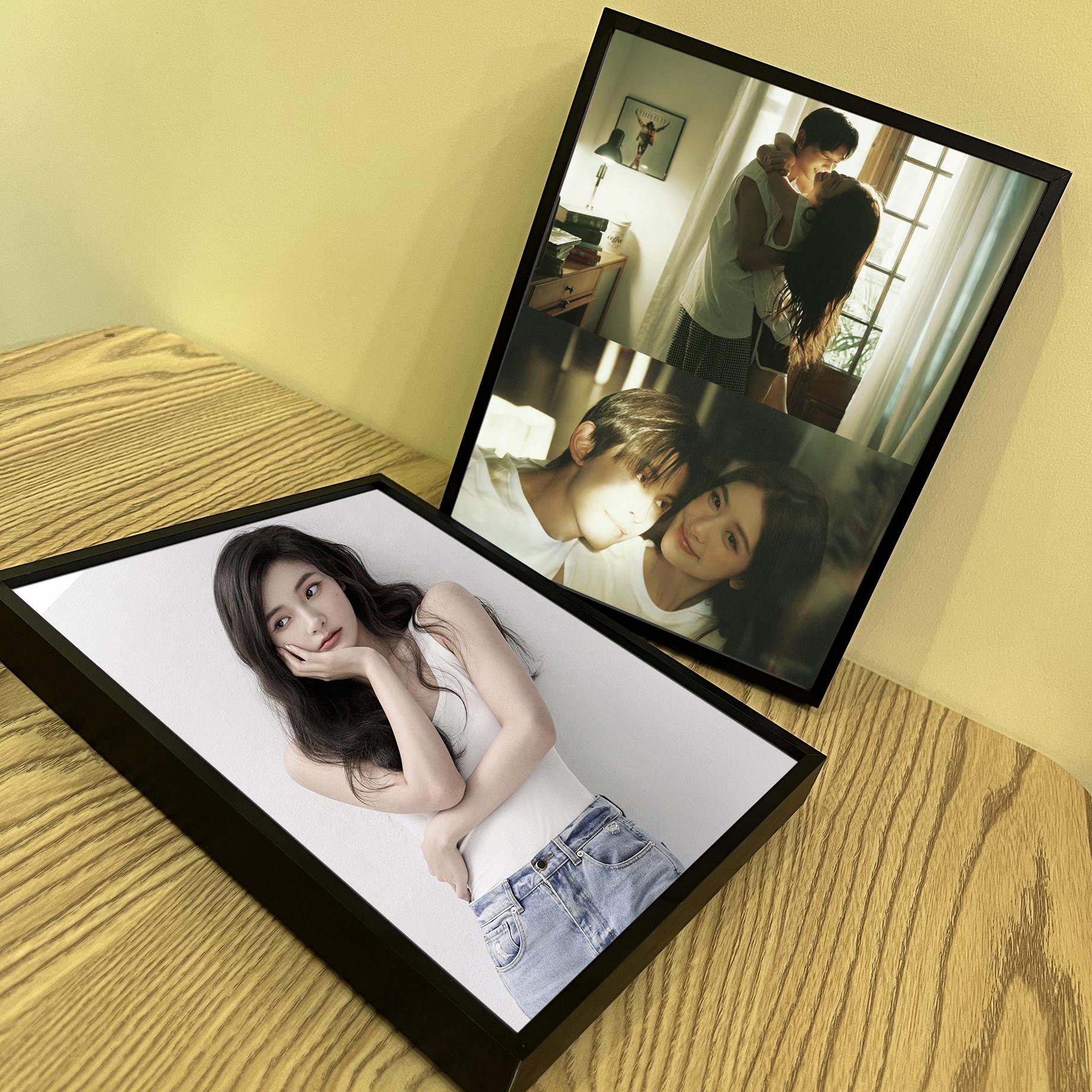 相框摆台婚纱照定制高级感情侣照片打印加相册挂墙结婚照创意摆件