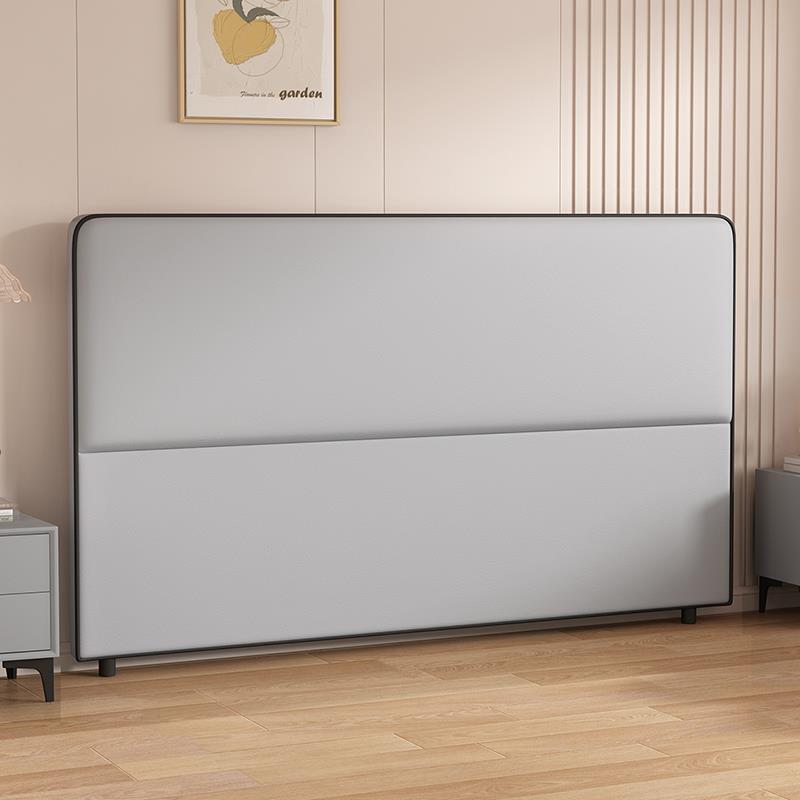 新款现代简约风床头单买实木靠背板超薄款床头软包落地一体猫爪皮