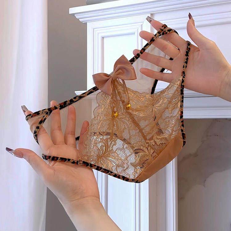 蕾丝小铃铛～甜糯美少女也太精致瞭叭！蕾丝边交叉带镂空裸感透气,女士内衣/男士内衣/家居服,女三角裤,淘宝优惠券,粉丝福利购,淘宝优惠卷