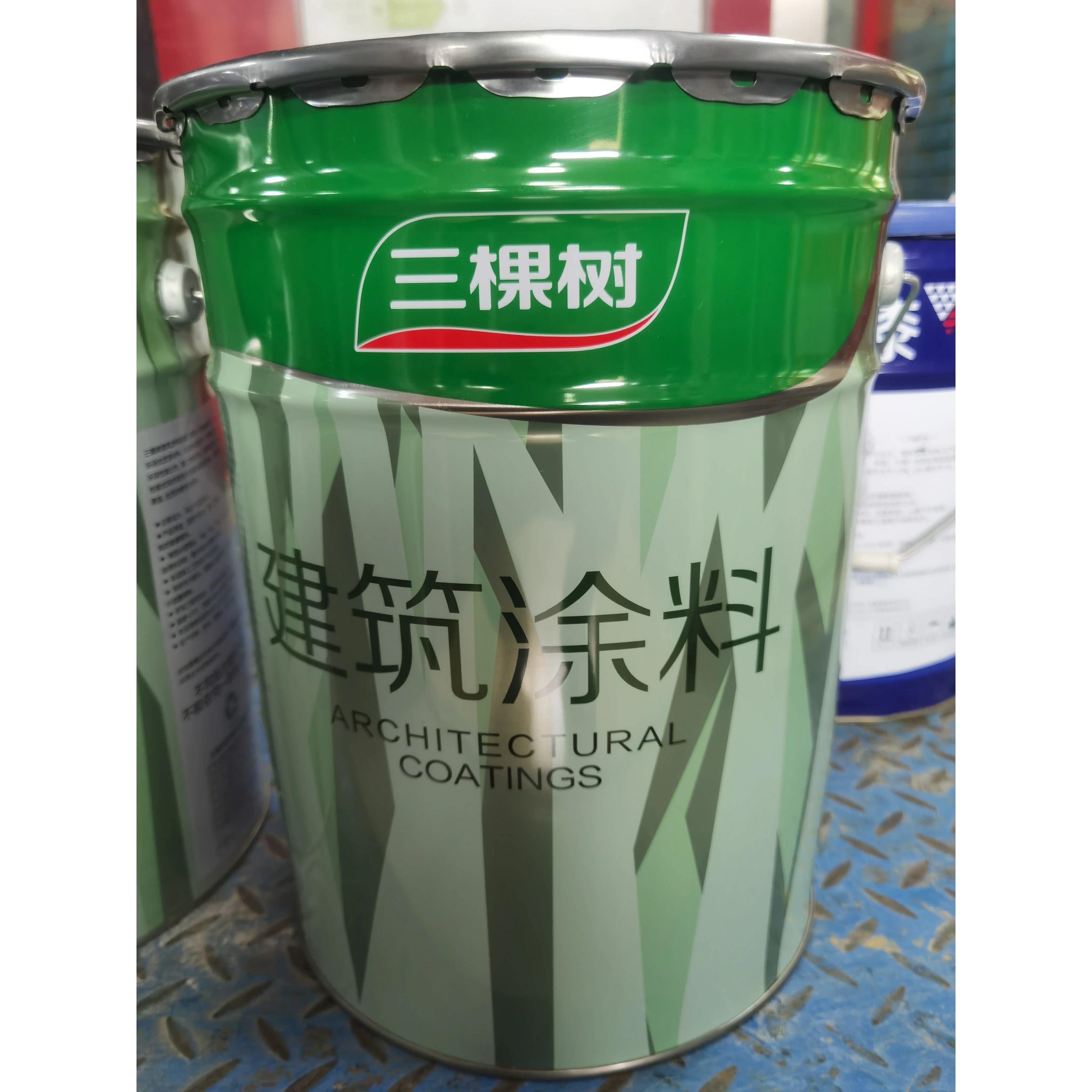 三棵树弹性乳胶漆复合树脂外墙弹性涂料外墙弹性防水抗裂拉毛涂料