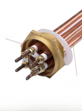 铜Dn40/50空气能散热器水箱加热管1.5英寸电加热棒380V220V电加热