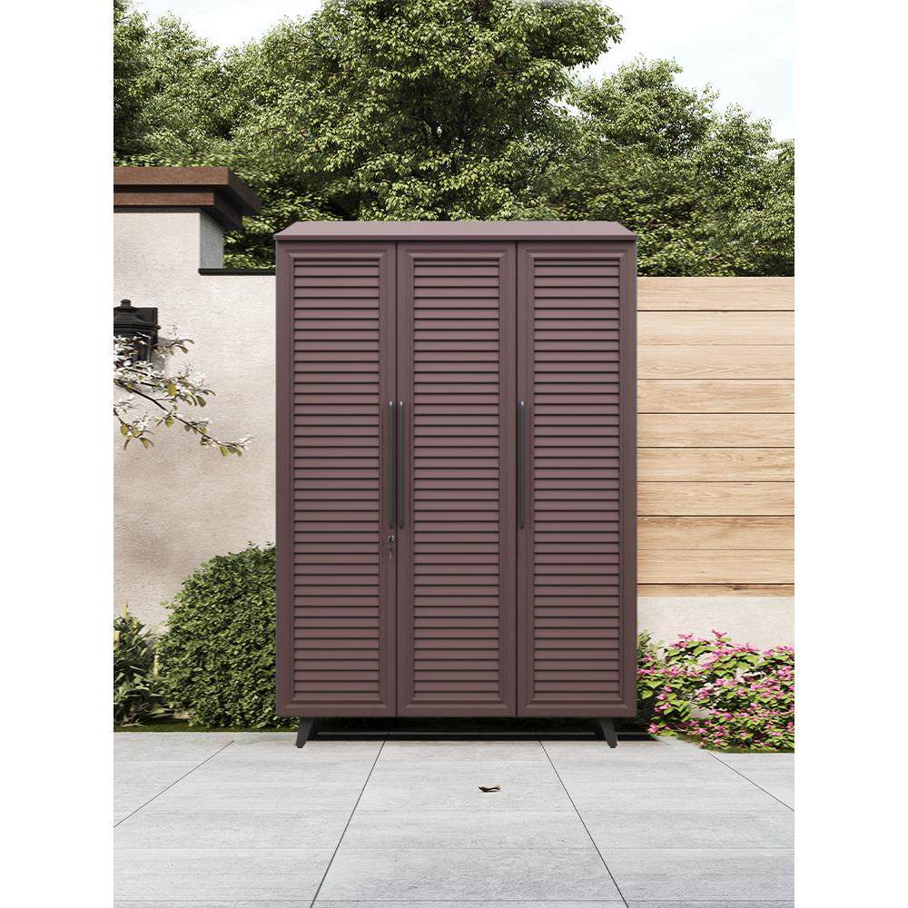 户外收纳柜防水防晒铝合金多功能门口杂物鞋柜别墅收纳储存置物柜,收纳整理,收纳柜,淘宝优惠券,粉丝福利购,淘宝优惠卷