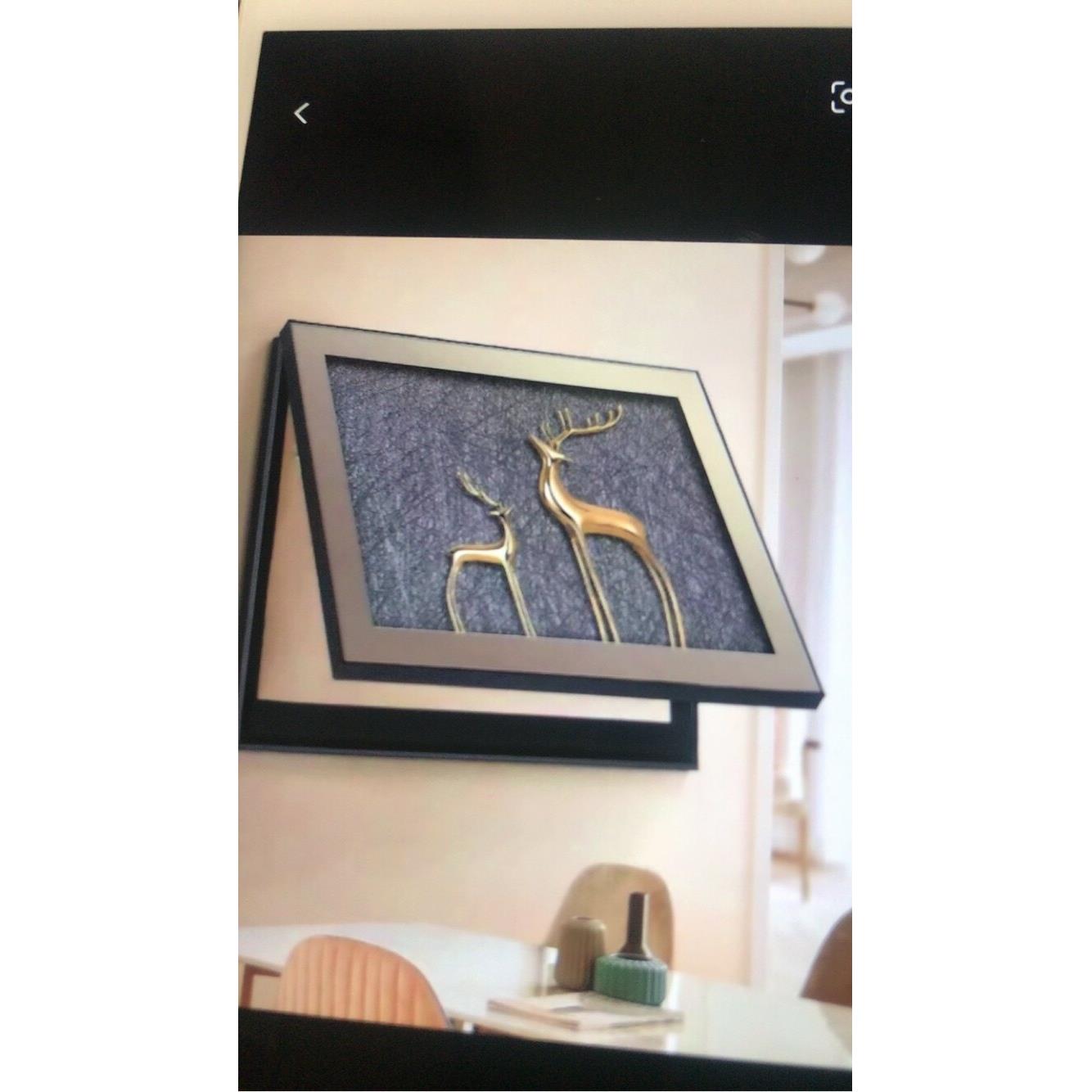 轻奢麋鹿电表箱装饰画配电箱餐厅电闸盒总开关盒遮挡挂画推拉壁画