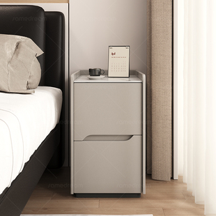 极窄床头柜轻奢高级感实木小型床边超窄柜简约现代卧室夹缝小柜子