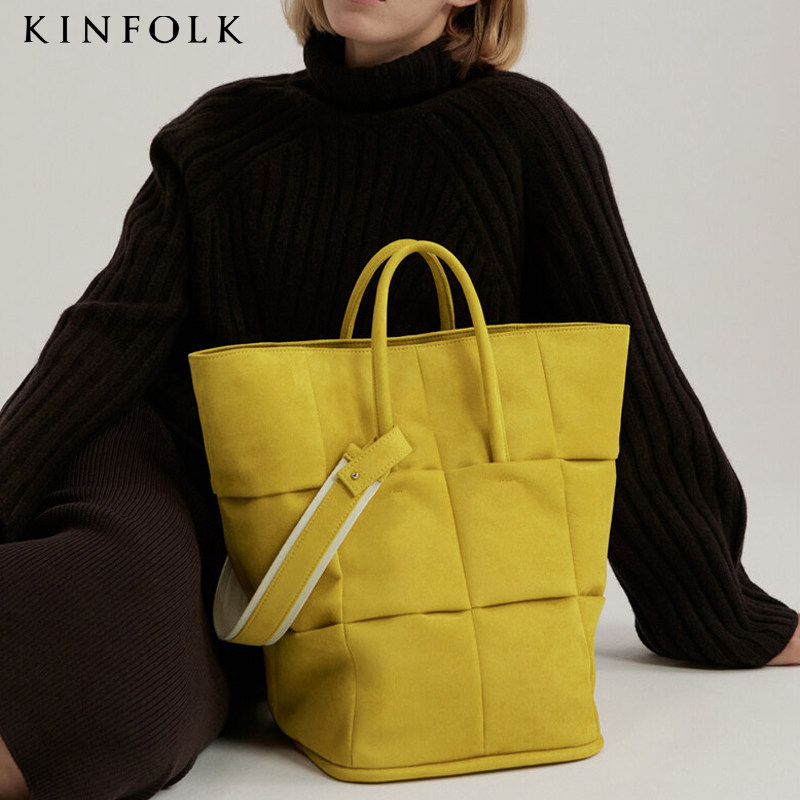 包包女大容量秋冬潮新款磨砂绒布水桶包宽肩带棋盘格子手提单肩包,箱包皮具/热销女包/男包,通用款女包,淘宝优惠券,粉丝福利购,淘宝优惠卷