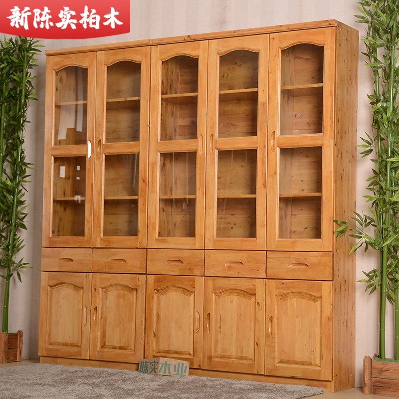 实木书柜自由组合带门2门3门组装中式古典书橱书房书架置物柜简约,住宅家具,自由组合衣柜,淘宝优惠券,粉丝福利购,淘宝优惠卷
